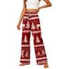 Women's Casual Straight Leg Pants with Elastic Waistband and Pockets for Everyday Wear
