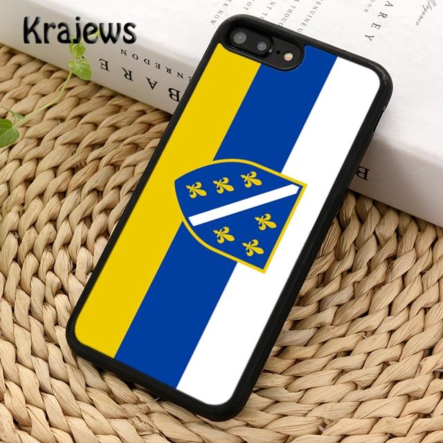 

Krajews Чехол для телефона с флагом Боснии и Герцеговины для iPhone 14 5 SE 6s 7 8 plus X XR XS 11 12 13 pro max Samsung S21 S22ultra Plus Samsung S22ultra
