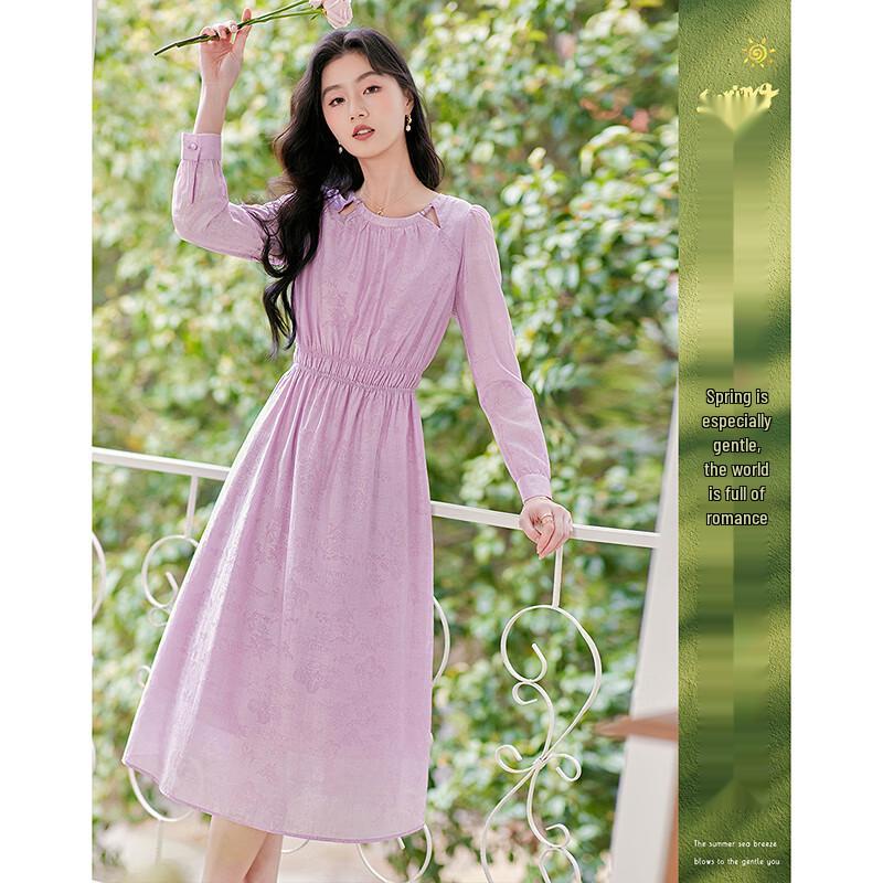 

Sishui Nianhua Women s Elegant Long Sleeve Midi Dress XL