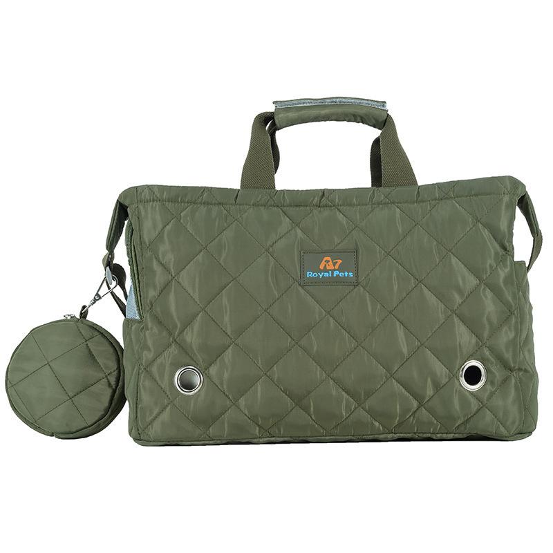 

Pet handbag, a single - shoulder and cross - body bag for small cats and dogs to go out in all seasons зелёный