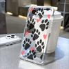 Paw Print and Heart Pattern Transparent Soft TPU Phone Case for Xiaomi Redmi Note 15 14 13 12 11 10 9 Pro Plus 4G 5G Soft Cover
