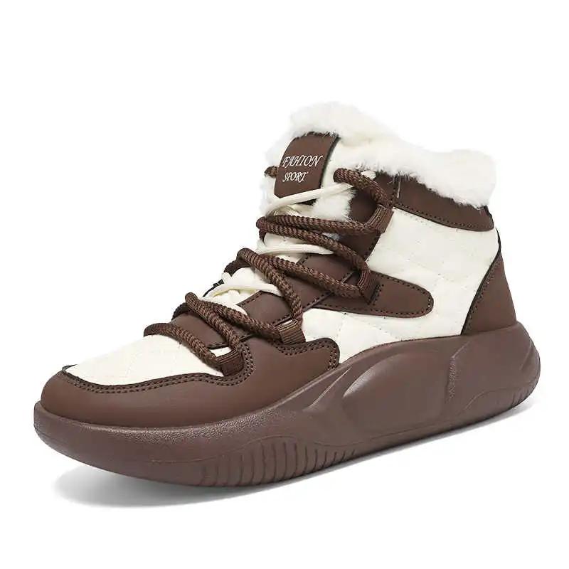 Fashion Snow Boots Non-slip Brand Sneakers For Women Casual Flat Shoes Womens Luxury Women's Moccasins Sport High Quality In Offers