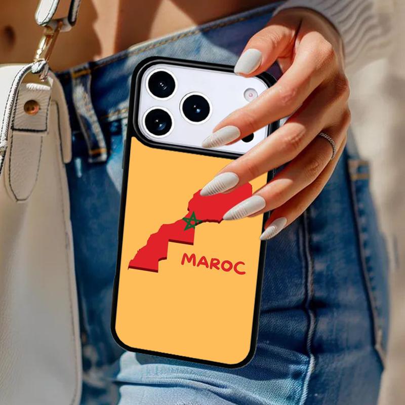 Maroc Morocco Flag Phone Case For iPhone 17 Air 14 15 13 12 Max Cover For Apple 16e 11 Pro Max Plus Coque