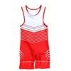 Mens Wrestling Singlet Short Sleeve Compression Gym Wear Digital Print Sportswear Training Competition