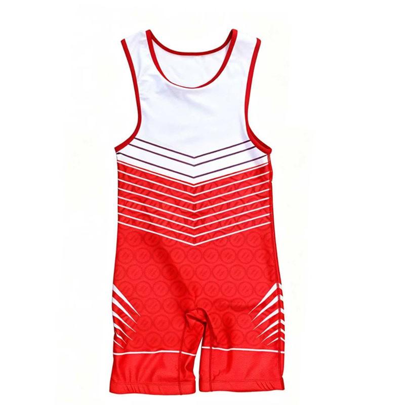 Mens Wrestling Singlet Short Sleeve Compression Gym Wear Digital Print Sportswear Training Competition