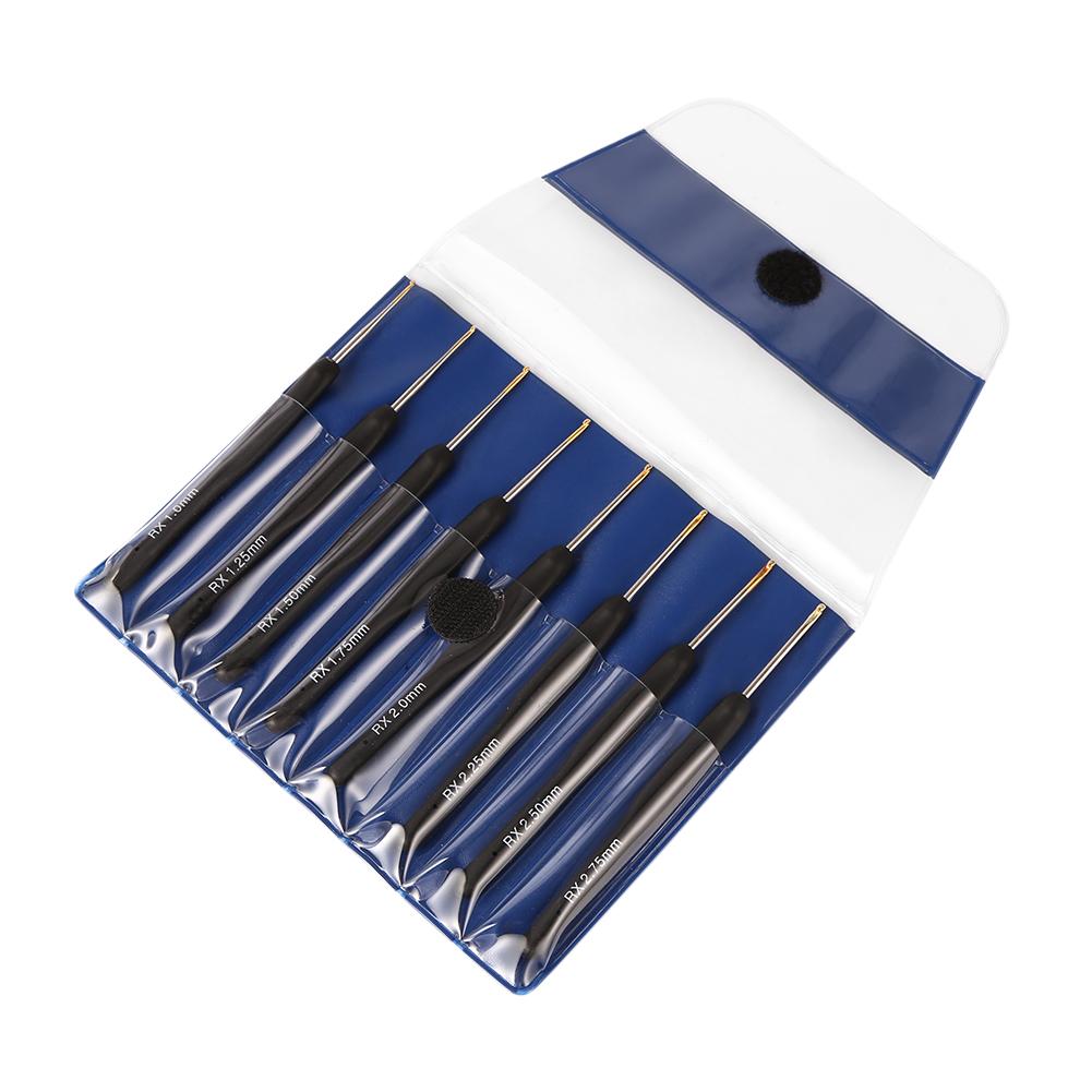 8/9pcs Crochet Hooks Kit 0.5mm-6.0mm DIY Weave Craft Hand Sewing Tools Yarn Knitting Needles Set for Sweater Ergonomic