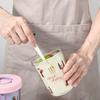 Double Wall Salad Cup Portable Leak Proof Oat Container With Fork&Handle Drain Fruit Cup Cute Breakfast Cup For Student