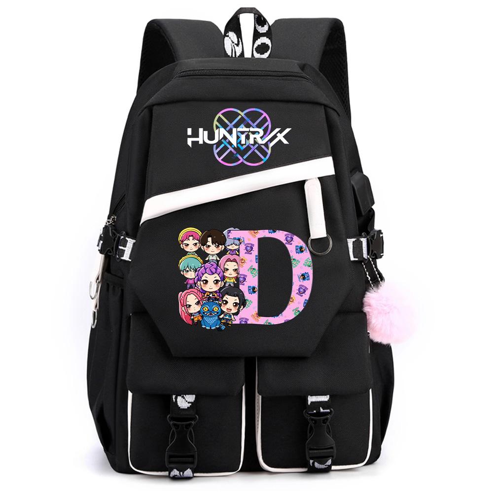26 Liter Angielski K-pop Demon Hunters Nadrukowany Plecak o Dużej Pojemności dla Nastolatka Ucznia Dziewczyny Chłopca Torba Szkolna Torba na Książki Kobiety Wodoodporna Torba Podróżna