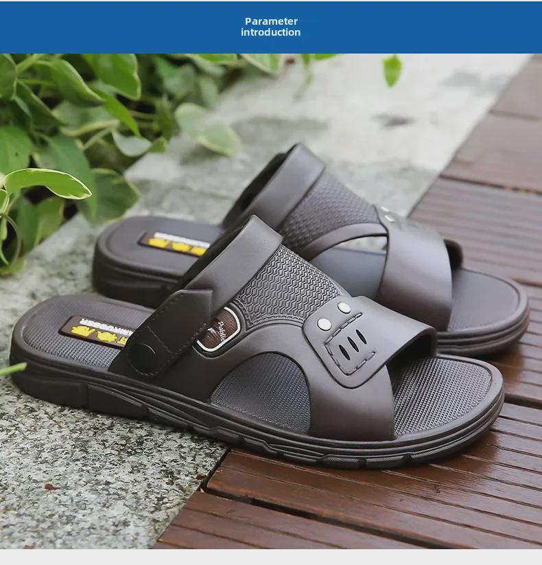 2024 Men's Casual Non-Slip Breathable Outdoor Sandals: Wear-Resistant Beach & Driving Slippers