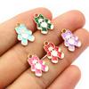20pcs Random Colors Mix Enamel Bird/Cat/Dog/Bear Cut Animal Charms Pendant Alloy Metal DIY Jewelry Making for Bracelet Necklace