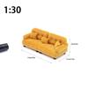 Dollhouse Simulation Flocking Sofa Model Dollhouse Mini Living Room Furniture Decoration Accessories Pretend Play Toys