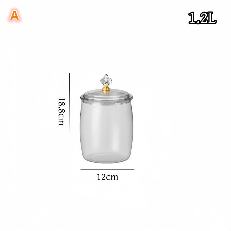 1 Pcs Sealed Jar Food Storage Box With Lids Transparent Plastic Kitchen Organizer Multigrain Tank Stackable Dried Sealed Storage