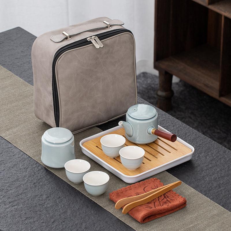 Ceramic Portable Kung Fu Travel Tea Set Banking Enterprise Company Annual Meeting Gifts Business Gifts