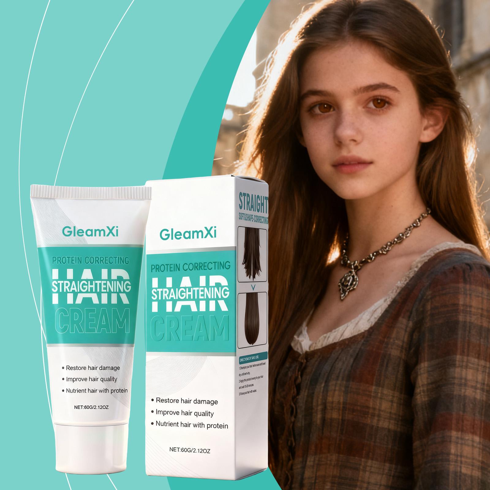 

Hair Straightening Cream Nourish Dry Damaged Hair Protein Correction Smoothing Conditioner Anti Frizz Collagen Keratin Hair Mask 60g