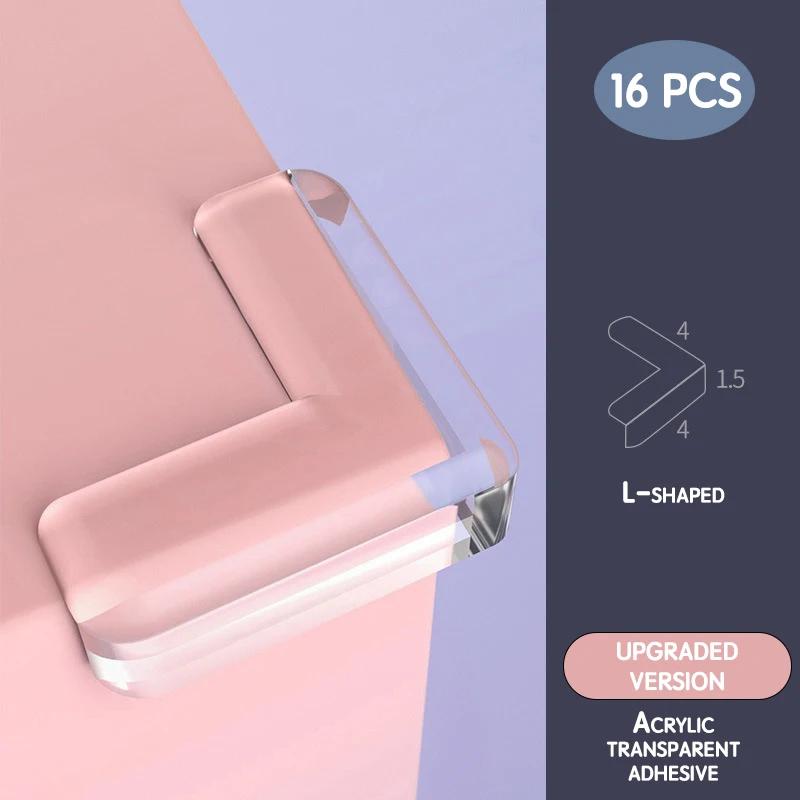 16PCS Baby Safety Silicone Protector Table Corner Edge Cover Protection Children Anticollision Guards Security Protection