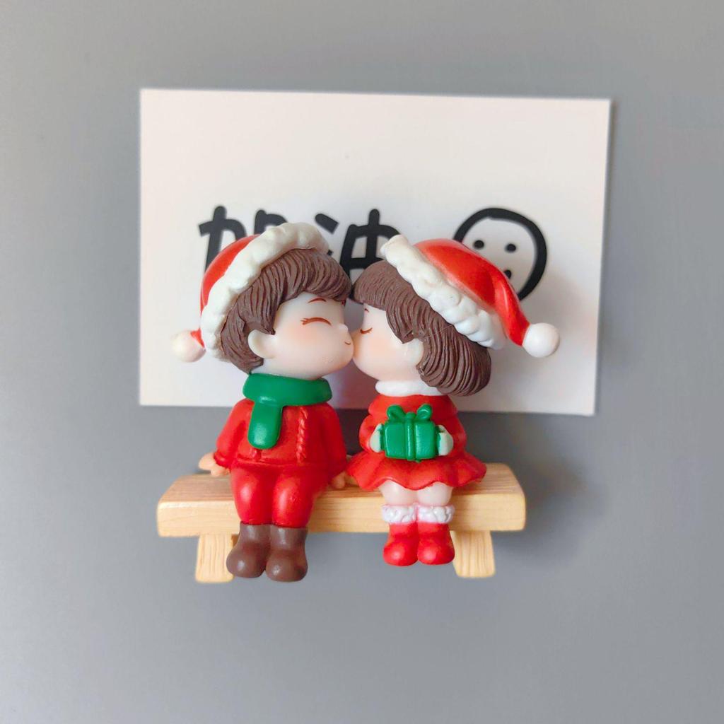 Custom Celebrity Couple Character Fridge Magnet - Creative Wedding Door Decoration & Message Holder