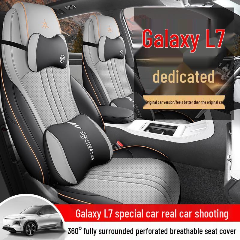 Galaxy L7 All-Season Full-Coverage Leather Seat Covers for 5 Seats