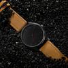 big dial men sports watch PU leather quartz men wrist watch