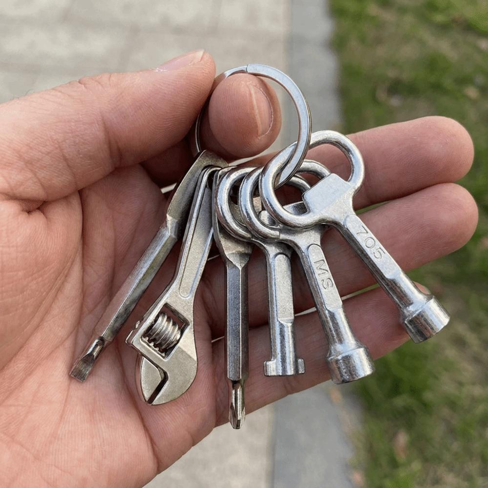 Multifunktions-Schraubendreher-Set Schlüsselanhänger Metallschlüsselanhänger Anhänger Taschenzubehör