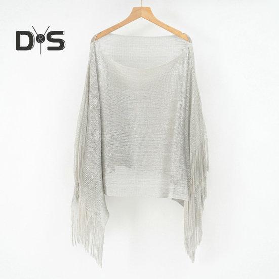 Summer Beach Mesh Cover Up Tassel Decor See Through Loose Swimsuit Thin Sunshade Beachwear Blouse Irregular Holiday Sexy Long Bikini Top