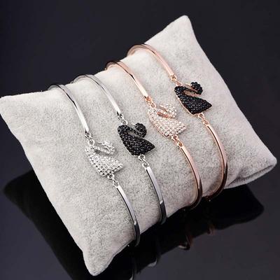 Luxe Zirconen Bedelarmband Sieraden Accessoires voor Vrouwen Feestcadeaus Mode Goud Roségoud Zwaan Armband