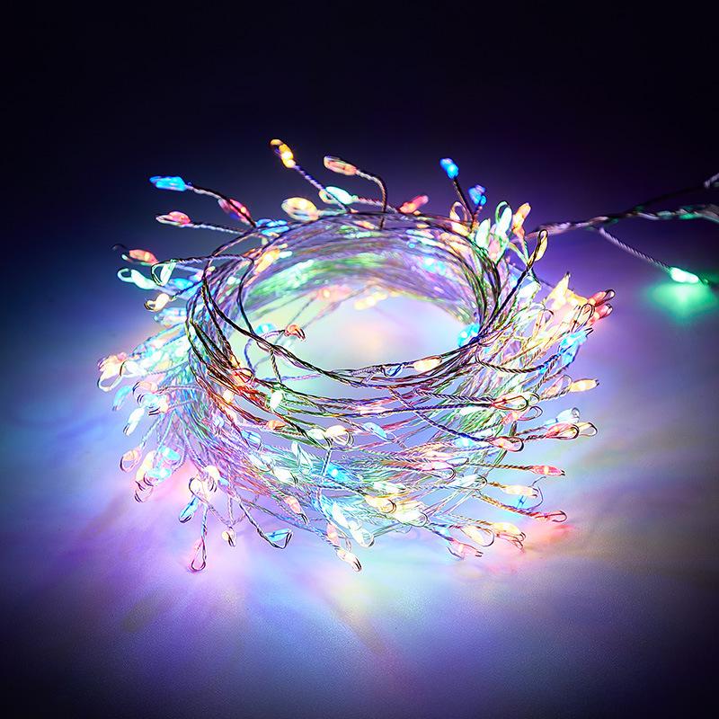 Remote Control Super Bright Copper Wire Firecracker String Lights for Christmas Decorations