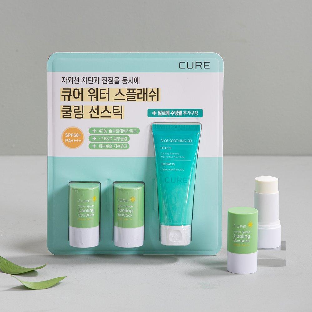 

Cure Cooling Sun Stick Set Original Sun Stick 23g*2ea + Aloe Gel 100ml