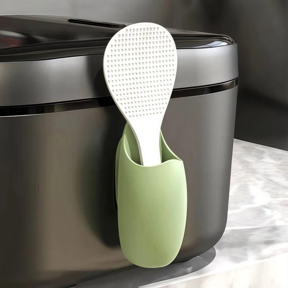 Silicone Rice Cooker Spatula Rack Mini Toothbrush Holder New Kitchen Rice Spoon Holder  Home