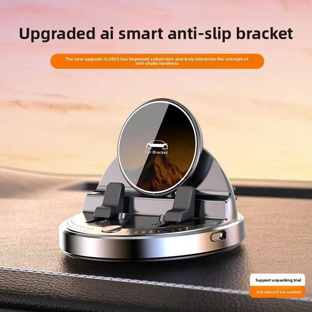 Wireless Charging Car Phone Holder Dashboard Mount With Strong Suction Cup 360° Rotatable For IPhone Samsung Smartphones