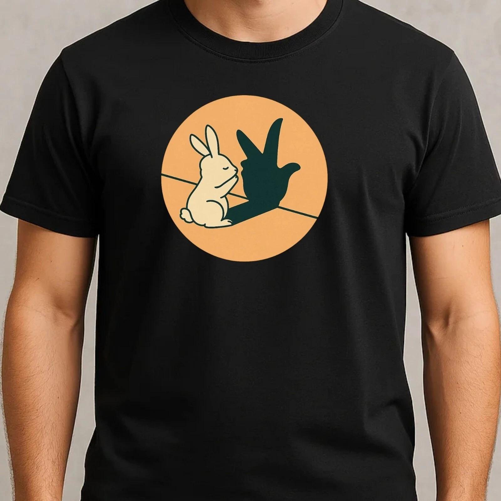 T-Shirt Herren Lustiger Hase Retro Ostern Motiv Baumwolle Größe S bis 5XL XL