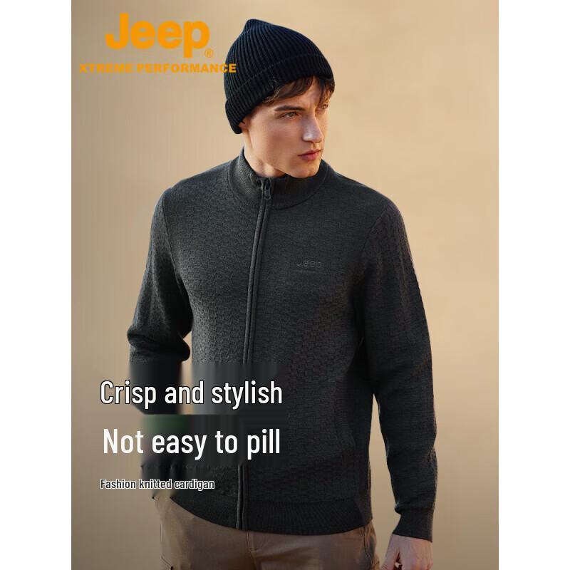 Jeep Men s Outdoor Wool Blend Knit Cardigan Jacket 4XL