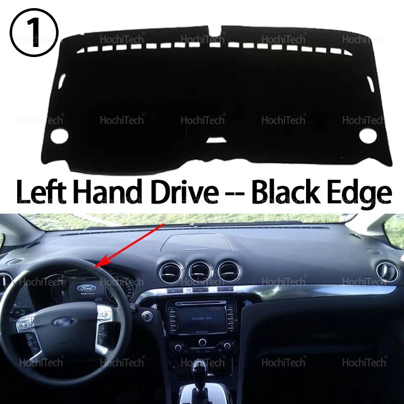 Car Dashboard Cover Mat for Ford S-Max 2006-2015 Auto Dashboard Cover Dash Mat Board Pad Carpet Dashmat Anti-UV Mats Left Hand Black