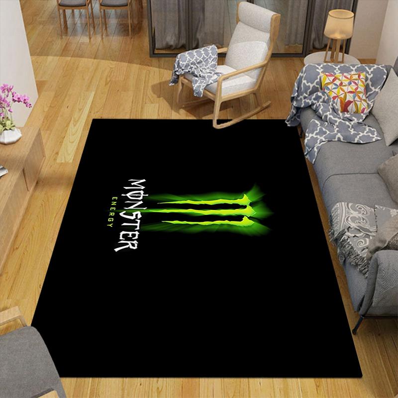 1Pc Monster Energy Drink Rug, Office Carpet Indoor Outdoor Doormat, Non-Slip Soft, Living Room, Christmas Halloween Gift. M928790