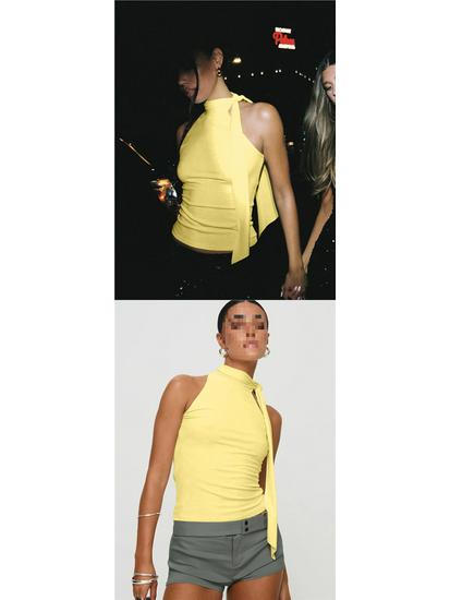 Summer Sleeveless Halter Strap Backless Crop Top for Women