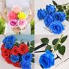 50cm Long Stem Artificial Roses Elegant Fake Silk Flowers For Wedding Home Decor