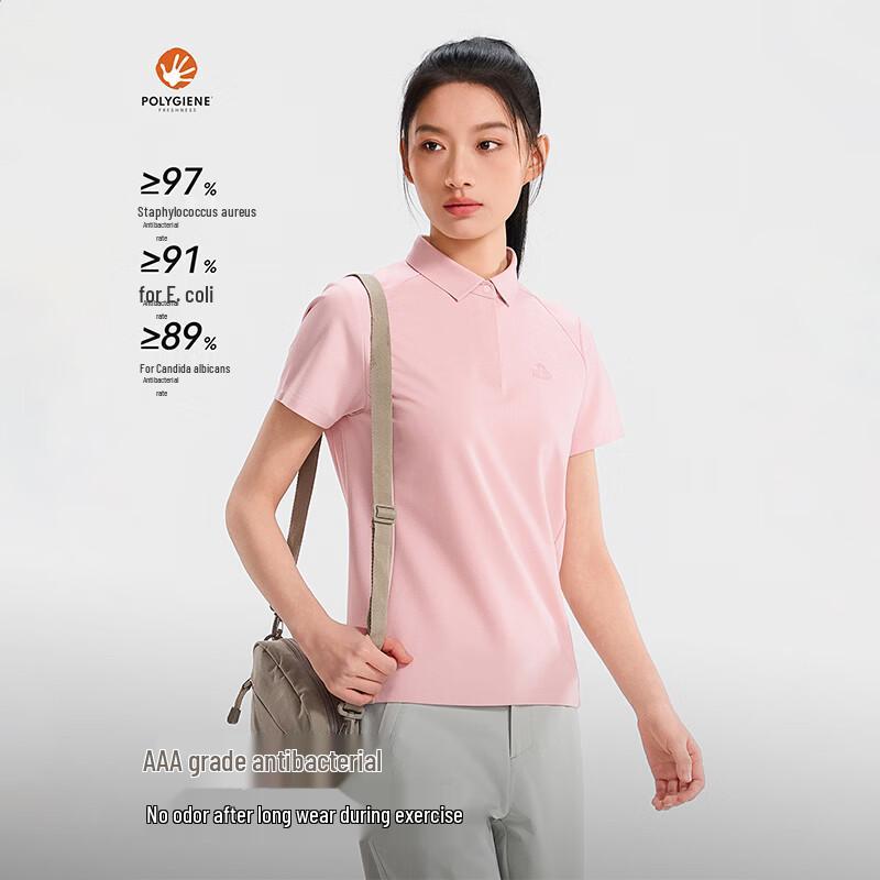 Pelliot Women's Outdoor Elastic Hiking Polo T-Shirt
