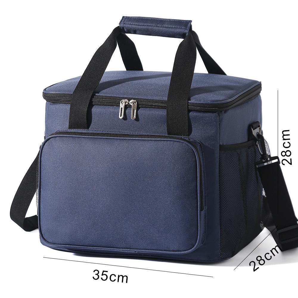 Large Capacity Thickened Aluminum Foil Insulated Bag for Outdoor Picnic and Takeaway, with Ice Pack Compatibility