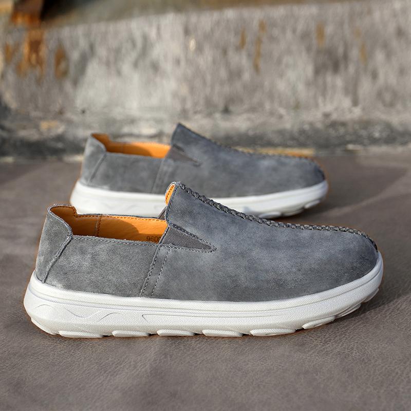 

Модная брендовая мужская верхняя кожаная обувь из свиной кожи, модная повседневная обувь для мужчин, нескользящая и износостойкая спортивная обувь для сноуборда 38 серый