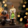 New Christmas Decorative Candle Light with Snowfall Effect - Creative Snowflake Night Light  Practical  Christmas  Gift