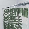 Tropical Leaf Pattern Shower Curtain - Exotic Palm Design Waterproof Bath Decor for Home Spa Ambiance Durable Fabric