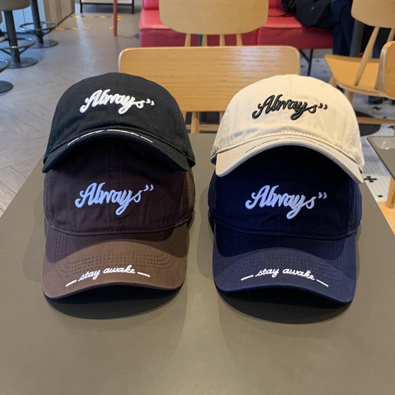 High quality street fashion show face small soft top baseball cap women's three-dimensional letter embroidery cap men