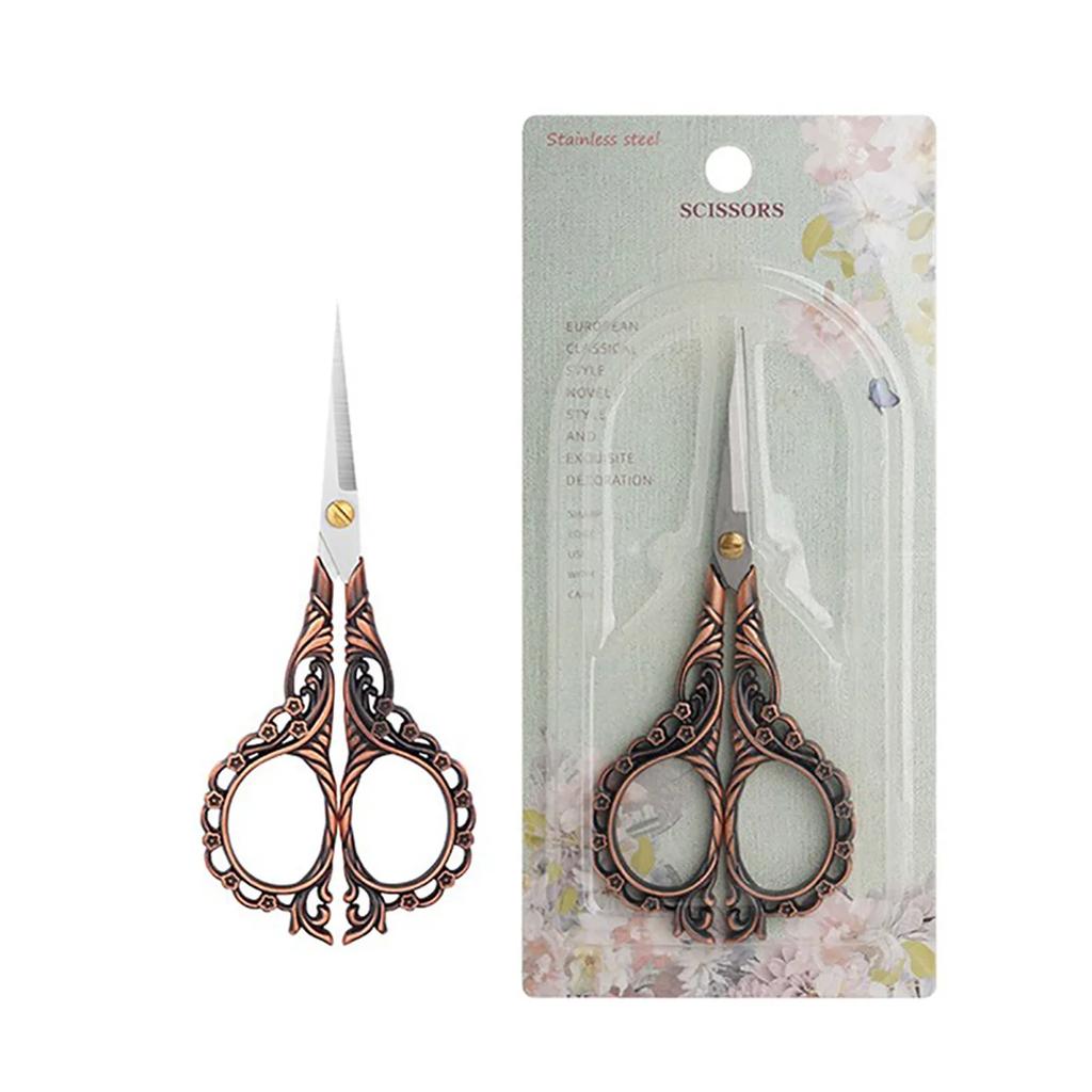 Vintage Style Stainless Steel Sewing Scissors Small Embroidery Scissors Precision Fabric and Wire Cutters for Craft Making PH352