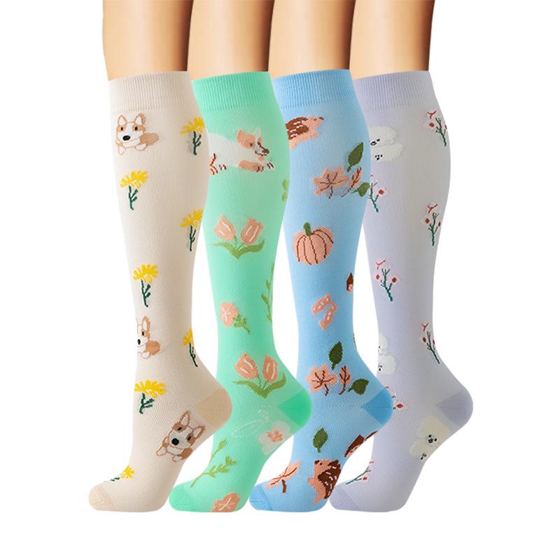 Cross-border Over-the-Knee Compression Yoga & Sport Socks Set