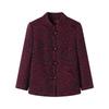 Elderly Women's Velvet Wool Coat: Thickened Winter Tang Suit