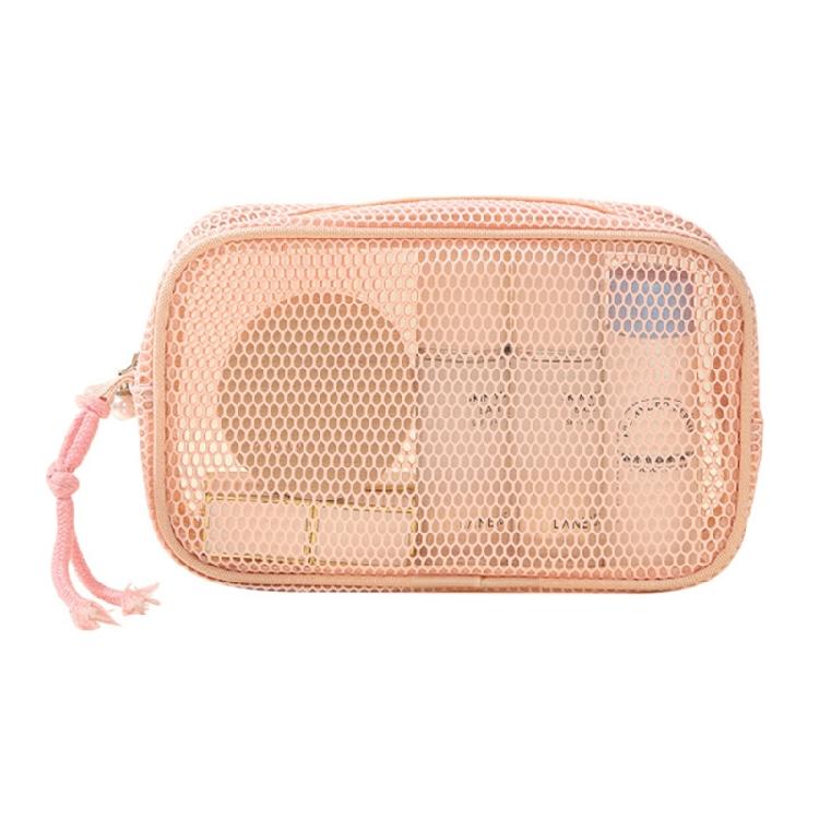 Quick Access Mesh Cosmetic Storage Organizer Multipurpose Travel Bag With Drainage Holes For Wet Bath Items