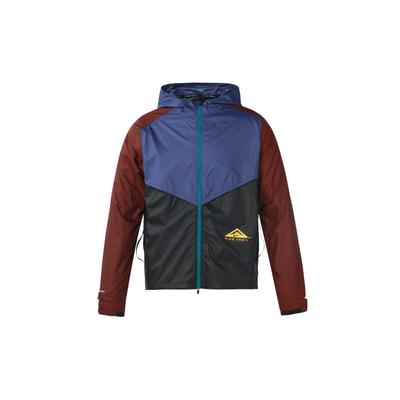 Reflektierendes Logo Color-Block Zip-Up Kapuzenjacke Herren Oberbekleidung Lila Schwarz CZ9055-510