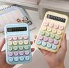1pc Color Calculator, Candy Color Design, 12-bit LCD Display, Suitable for Desktop Calculators In Offices and Schools.