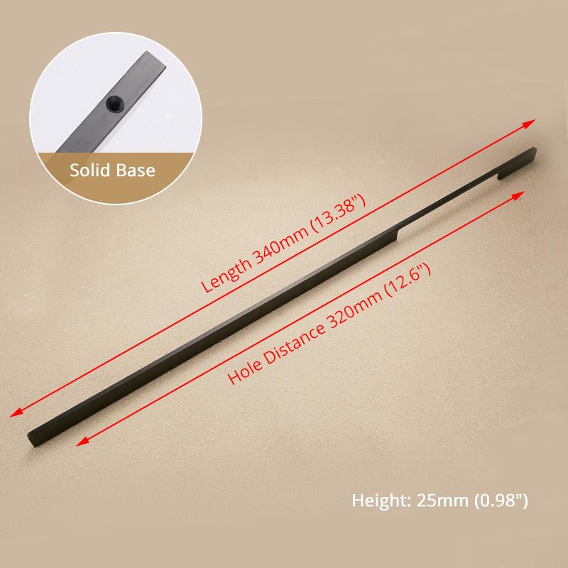 KAK Black Cabinet Handles Solid Aluminum Alloy American Style Kitchen Cupboard Pulls Drawer Knobs Furniture Handle Hardware