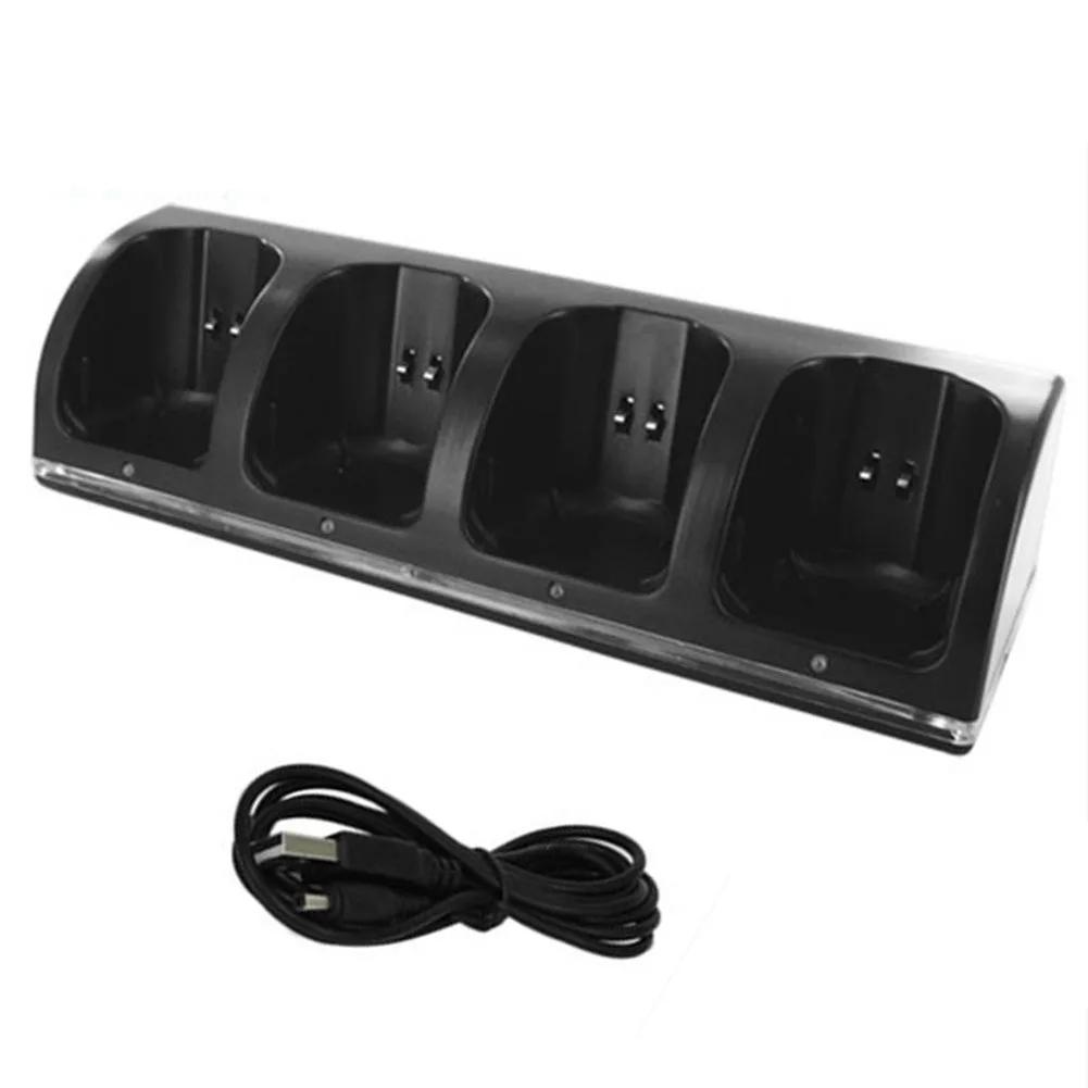 4 Ports Charging Stand Dock Station for Wii Game Console Without Battery Game Controller Charger with LED Indicator for Wii