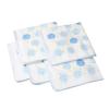 Isamu Shokai Cotton Double Gauze Made In Blue Polka Dot 32x32cm 5 Count 100% Handkerchiefs, Japan, Pattern, (x 5),